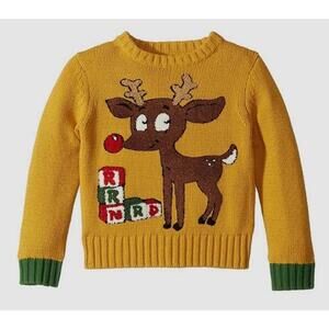 Whoopi Goldberg World Wide Santa's Reindeer Sweater 2018 Kids Toddler 4T NEW